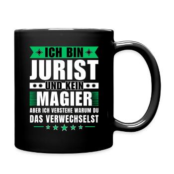 Ich bin Jurist und kein Magier - Tasse einfarbig - Schwarz - Rechts