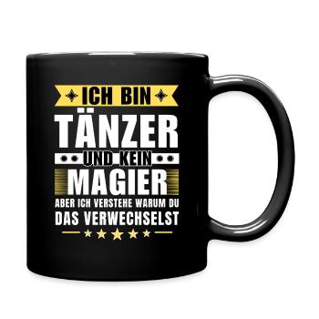 Ich bin Tänzer und kein Magier - Tasse einfarbig - Schwarz - Rechts
