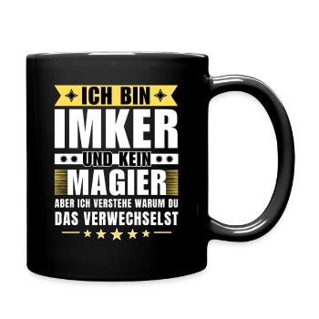 Ich bin Imker und kein Magier - Tasse einfarbig - Schwarz - Rechts