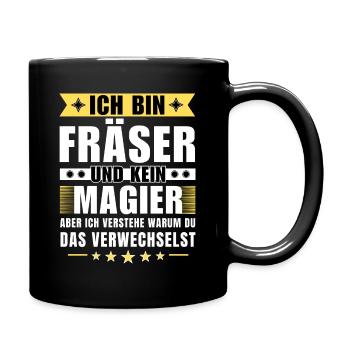Ich bin Fräser und kein Magier - Tasse einfarbig - Schwarz - Rechts