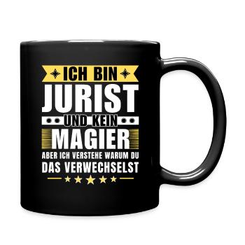 Ich bin Jurist und kein Magier - Tasse einfarbig - Schwarz - Rechts