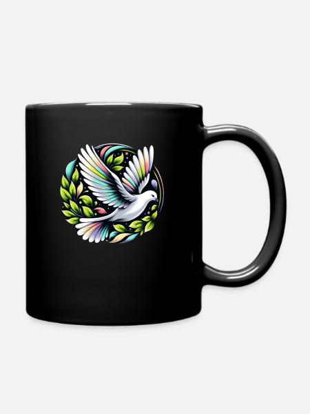 Colombe de la Paix - Mug uni - noir
