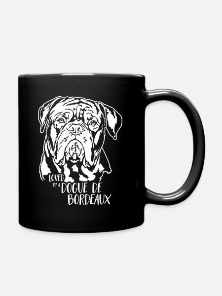 Aimé par un chien Dogue de Bordeaux Dire Wilsigns - Mug uni - noir