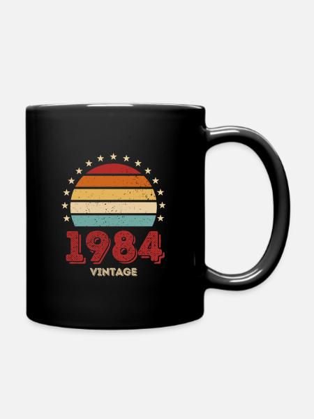 Idée cadeau vintage 1984 Retro Design 40e anniversaire - Mug uni - noir