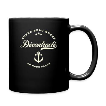 super beau gosse décontracté - Mug uni - noir - Droite