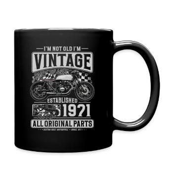 1971 Jahrgang Geburtstag Cafe Racer Motorrad - Tasse einfarbig - Schwarz - Rechts