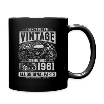 1961 Vintage Anniversaire Cafe Racer Moto - Mug uni - noir - Droite