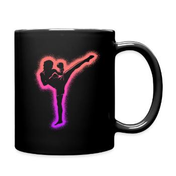 Muay Thai Kickboxer Arts Martiaux Filles Kickboxing - Mug uni - noir - Droite