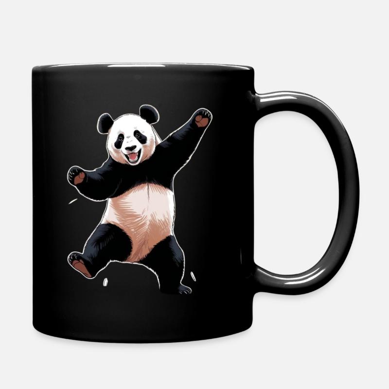 GLÜCKLICHER PANDA - Tasse einfarbig - Schwarz