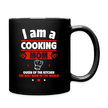 Maman cuisinière : Reine de la cuisine, cadeau de fête des mères - Mug uni - noir - Droite