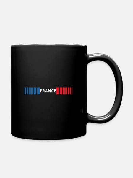 Frankreich - Tasse einfarbig - Schwarz