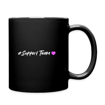 Support Team Herz - Tasse einfarbig - Schwarz - Rechts