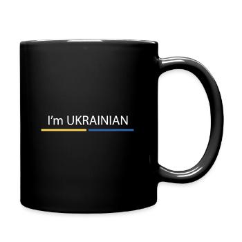 Je suis Ukrainien - Mug uni - noir - Droite