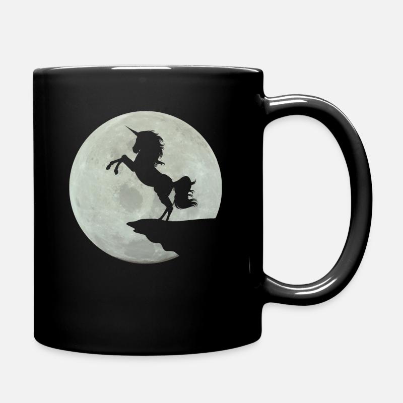 Einhorn Mondschein T-Shirt - Tasse einfarbig - Schwarz