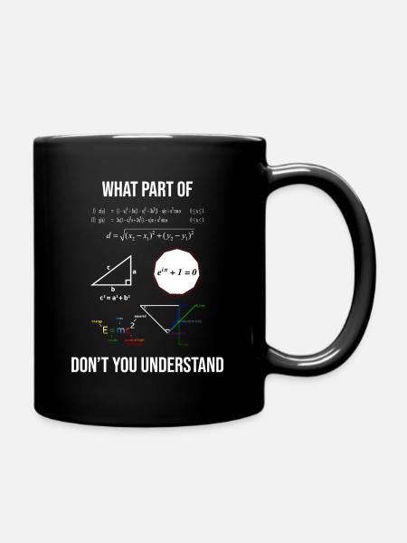 What Part Of Civil Engineer Mathematician T-shirt - Full Colour Mug - black