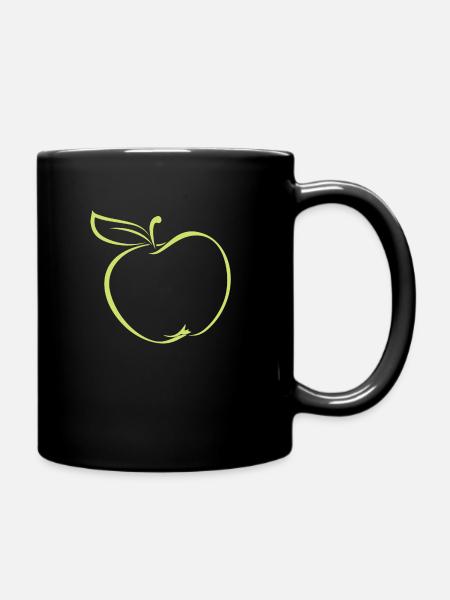 APFEL MOTIV - Tasse einfarbig - Schwarz