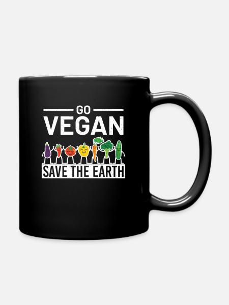 Vegetarisch - Tasse einfarbig - Schwarz