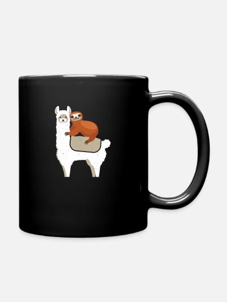 lama paresseux - Mug uni - noir