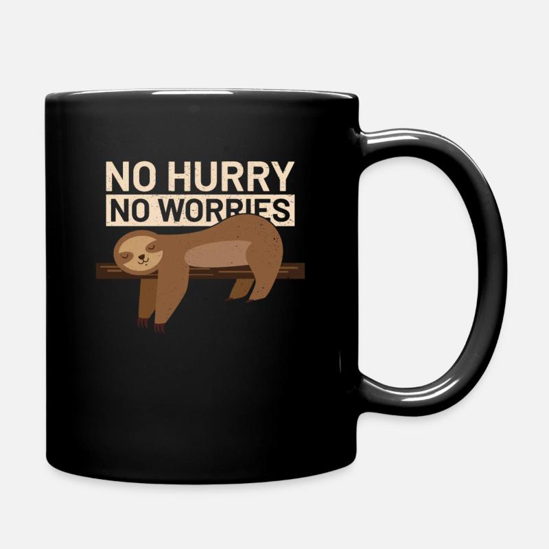 faultier - Tasse einfarbig - Schwarz