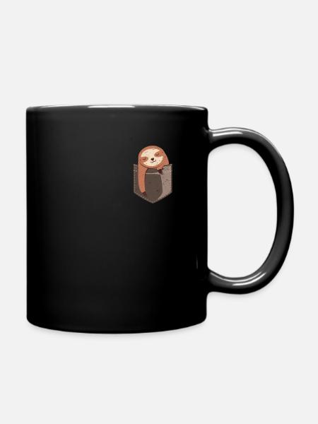 sloth - Full Colour Mug - black