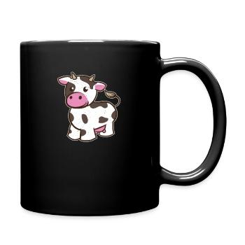 Vache fermier tracteur vache dame homme M. proverbes - Mug uni - noir - Droite