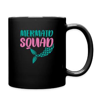 Funny Little Mermaid Women Girl Mom Men Birthday - Tasse einfarbig - Schwarz - Rechts