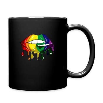LGBT Lips Merch - Mug uni - noir - Droite