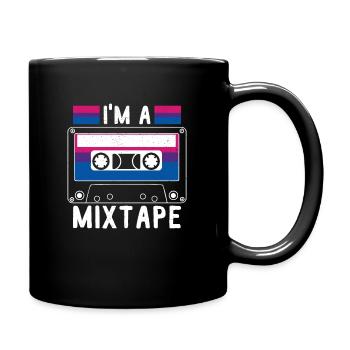 Funny Cool Bisexual Pride Parade CSD Merch Stuff - Full Colour Mug - black - Right