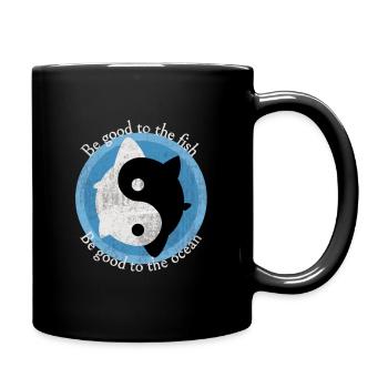 Environnement des poissons - Mug uni - noir - Droite