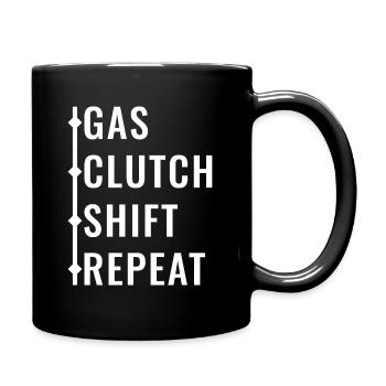 Auto - Tasse einfarbig - Schwarz - Rechts