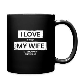 Car Marriage - Full Colour Mug - black - Right