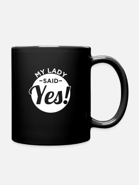 verlobung - Tasse einfarbig - Schwarz