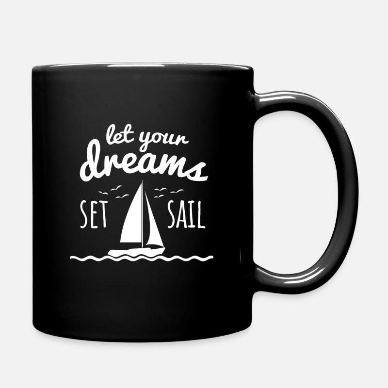 Segeln - Tasse einfarbig - Schwarz