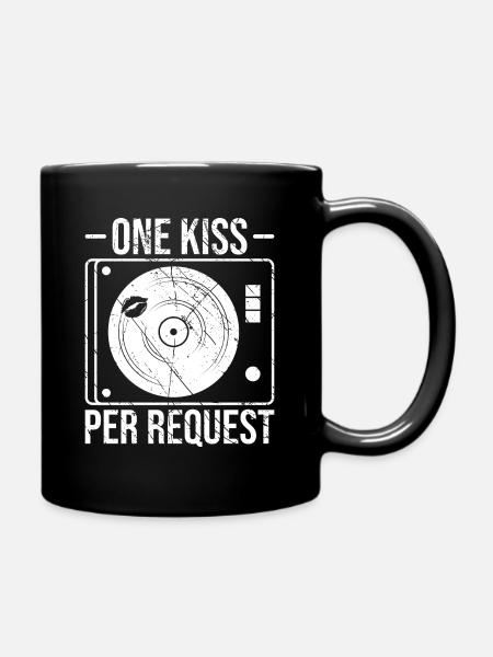 dj - Full Colour Mug - black