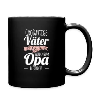 Mann Opa Vatertagsgeschenk Papa Vater Opa Vatertag - Tasse einfarbig - Schwarz - Rechts