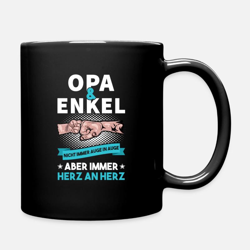 Lustig Vatertag Opa Partnerlook Vatertagsgeschenk - Tasse einfarbig - Schwarz