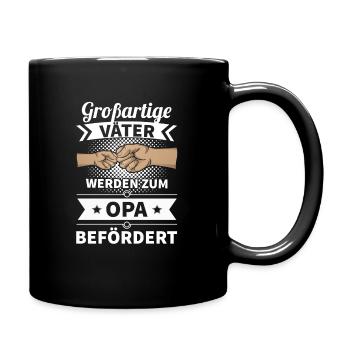 Mann Opa Vatertagsgeschenk Papa Vater Opa Vatertag - Tasse einfarbig - Schwarz - Rechts