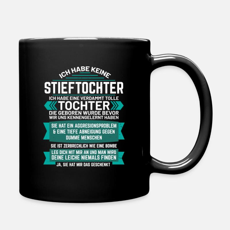 Vatertagsgeschenk Papa Bonus Vater Tochter Sohn - Tasse einfarbig - Schwarz