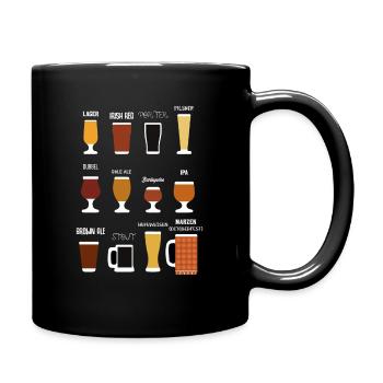 Verschiedenen Biersorten - Craft Beer - Tasse einfarbig - Schwarz - Rechts