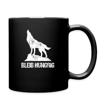Wolf Bild Wolfbilder Wolfhund Wölfe im Schafspelz - Tasse einfarbig - Schwarz - Rechts