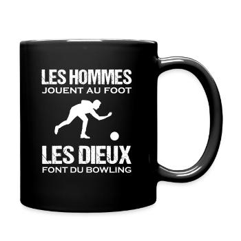 Bowling passion quille humour cadeau drôle - Mug uni - noir - Droite