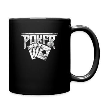 Poker Poker Poker Pokercoffer Texas Holdem - Mug uni - noir - Droite