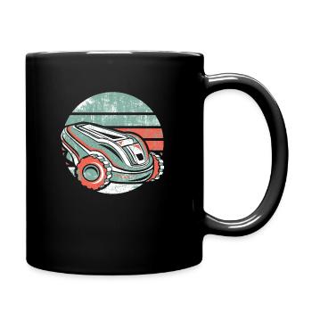 Rasentraktor Rasenroboter Rasenmäher Platzwart - Tasse einfarbig - Schwarz - Rechts