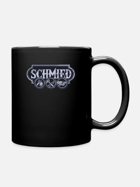 Blacksmith iron forging wrought iron gift - Full Colour Mug - black