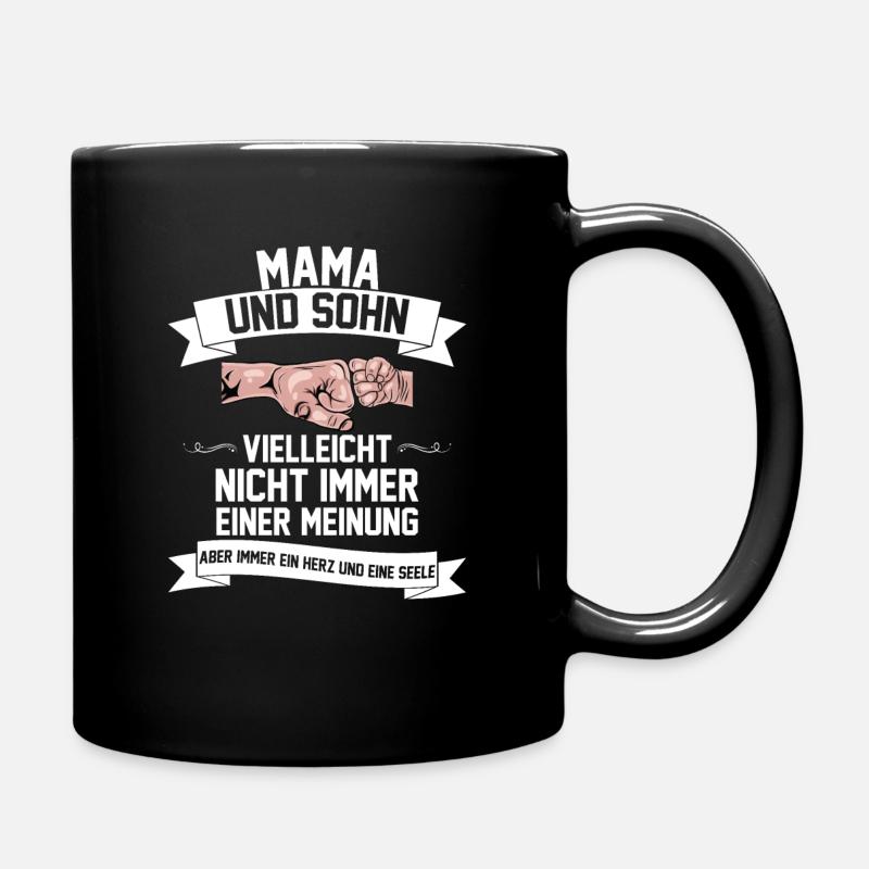 Mama Sohn - Tasse einfarbig - Schwarz
