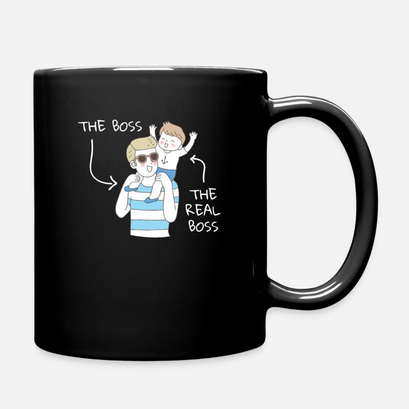 Papa Sohn - Tasse einfarbig - Schwarz