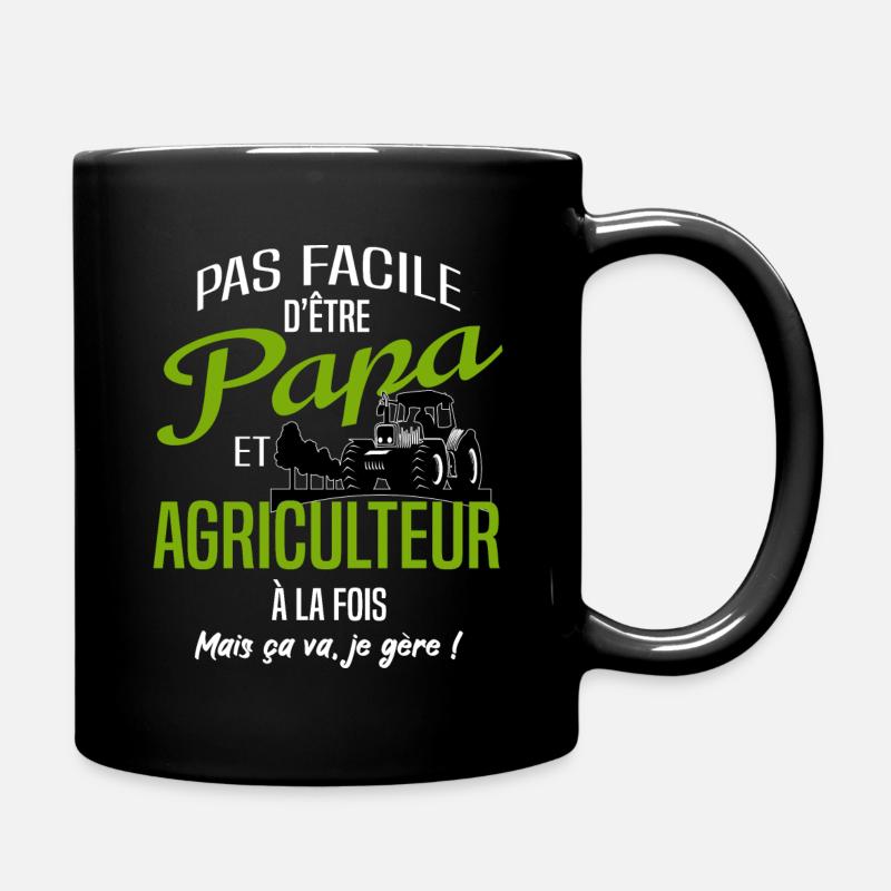 papa agriculteur - Mug uni - noir