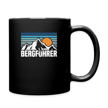 Bergführer Berge Vintage Bergsteiger Kletterer - Tasse einfarbig - Schwarz - Rechts