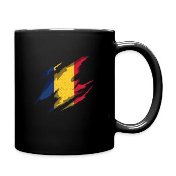 Romania Romanian Romanian Flag Beast - Full Colour Mug - black - Right