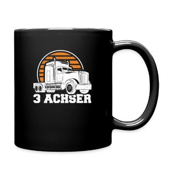 Conducteur de camion de camion de camion de camion de camion de 3 essieux - Mug uni - noir - Droite